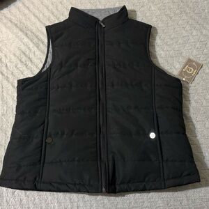 Women's Black Quilted Zip-Front Vest - Lightweight Layering